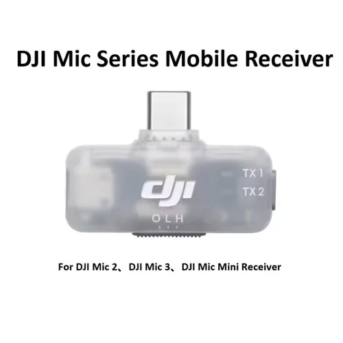 Imagen 2 del producto Receptor móvil para DJI Mic Series, versión de teléfono móvil, receptor para transmisor Mic Mini/Mic2/Mic3, accesorios de fotografía