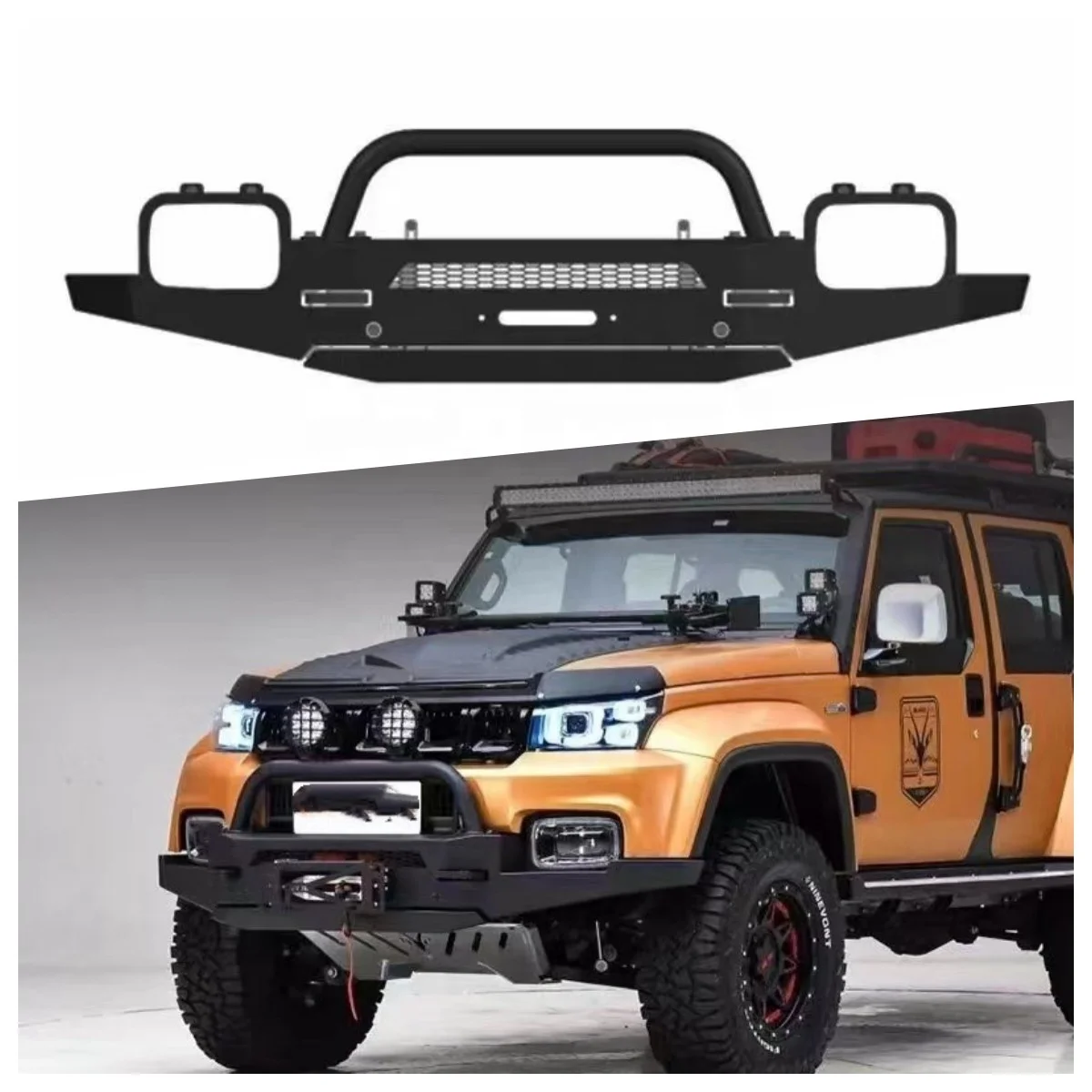 

4x4 Off-road Car Accessories Car Bumper Bull bar for BAIC BJ40 Bull Bar with Light