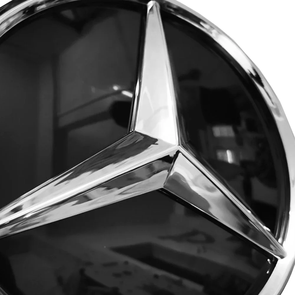 The front grille star logo badge mirror bottom 3D ABS logo for Mercedes-Benz W205 W176 W212 W218 C117 CLA GLA CLS GLC class