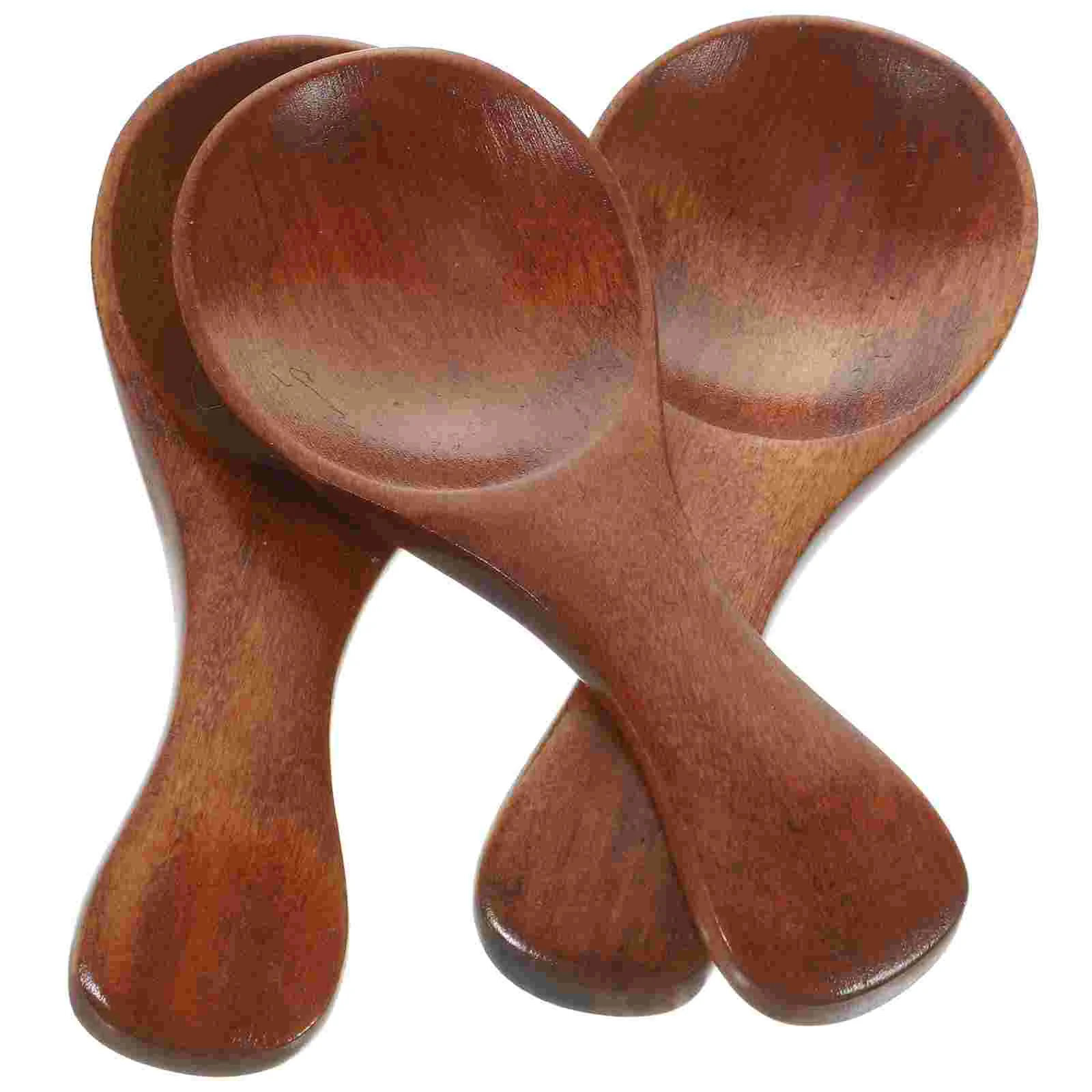 3 Pcs Small Wooden Spoon Spoons Bulk Scoop Mini Complementary Food