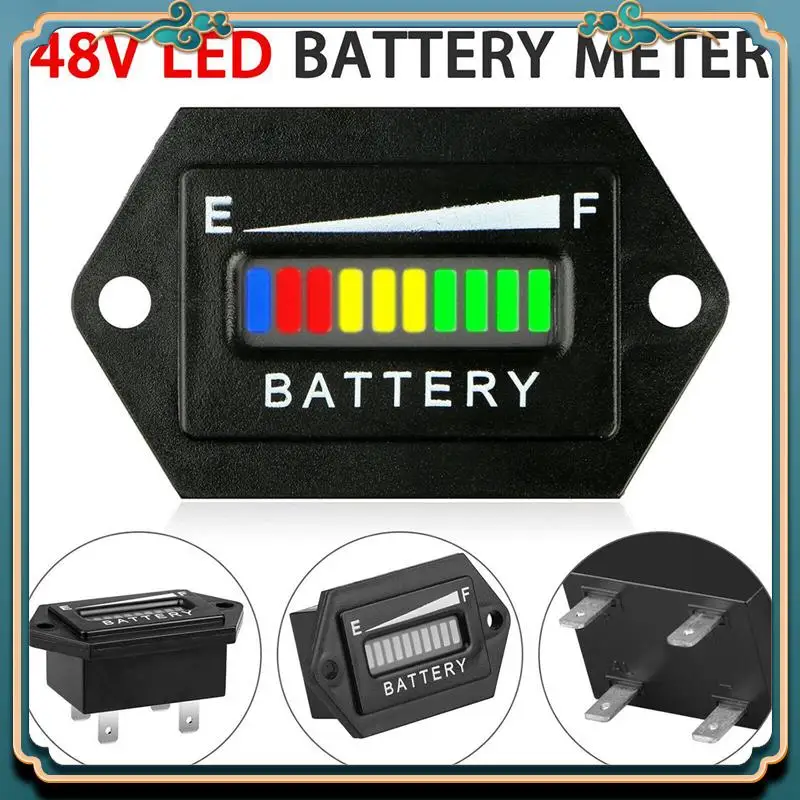 Latest 2X 48V Volt BATTERY INDICATOR METER GAUGE For EZGO Club Car  Golf Cart