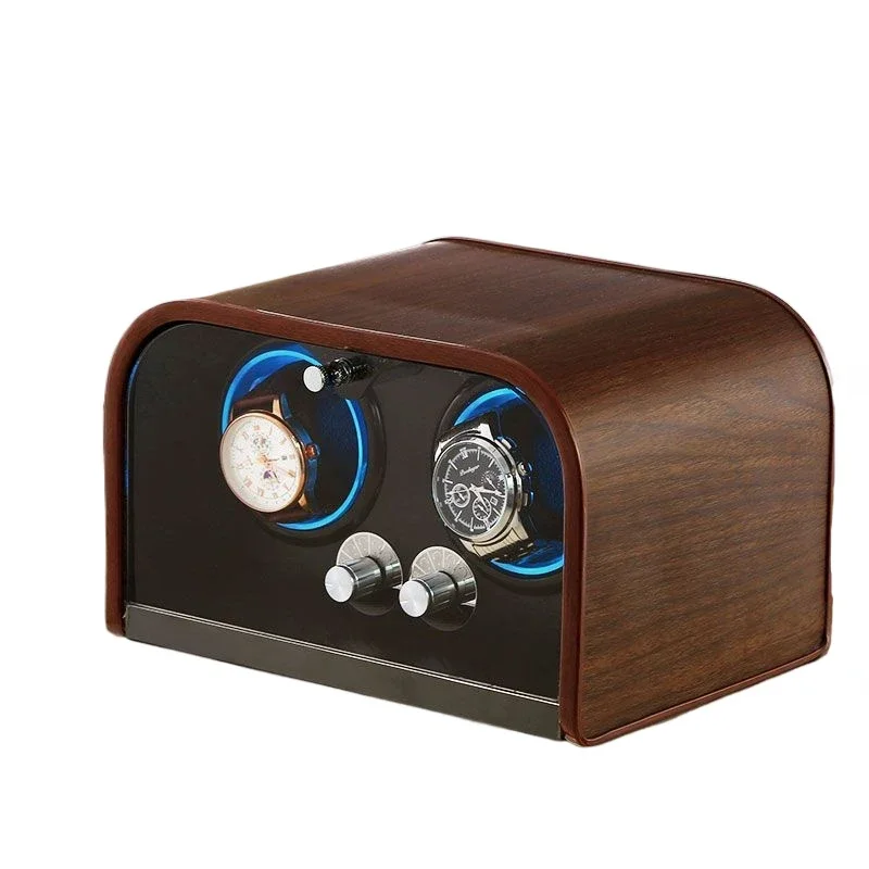 

Rotating Automatic Watch Winder with Zero Magnetism Wooden Luxury Mechanical Watch Case Storage Organizer for Men Safe Boxes