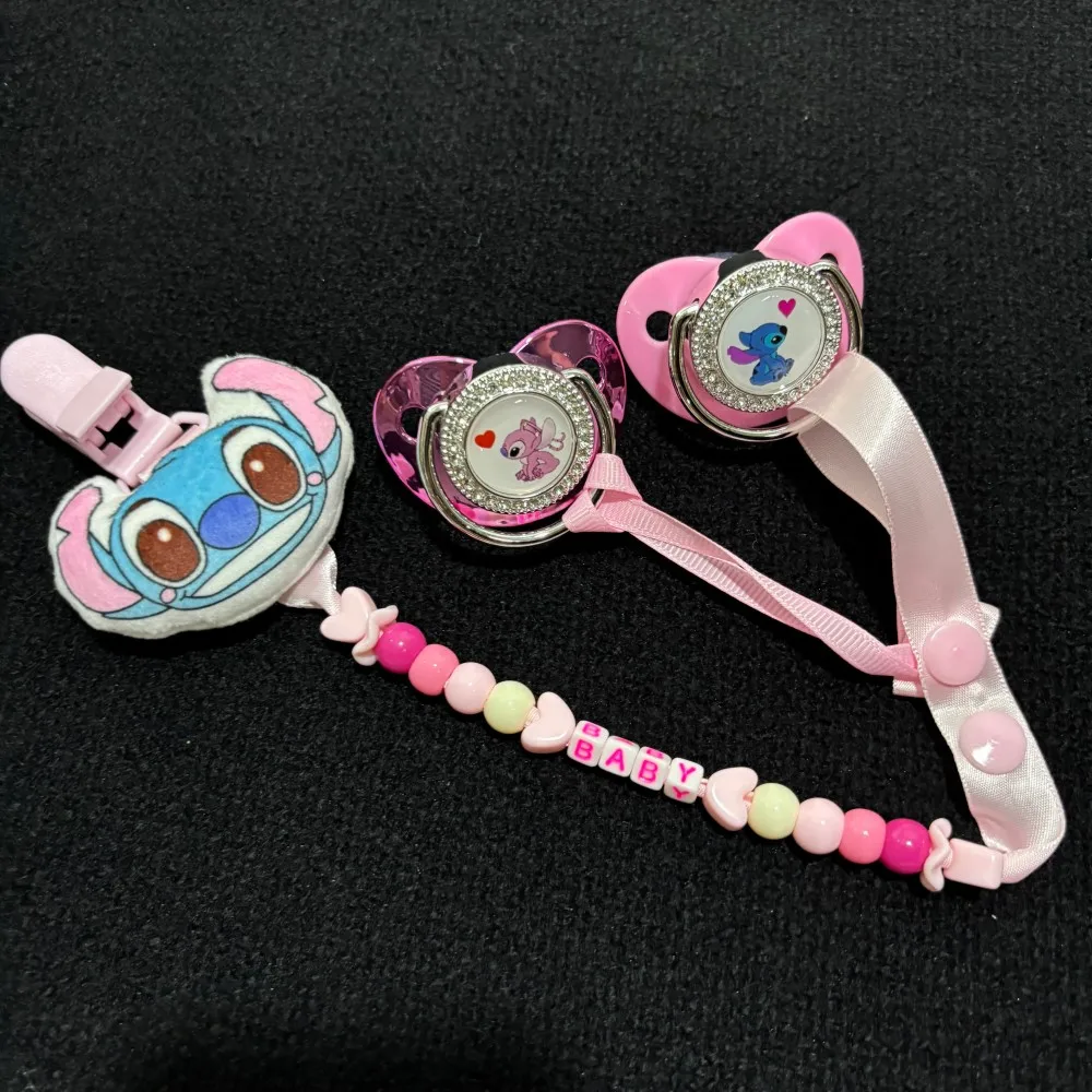 Baby Pacifier Clip Custom Name Engraved Silicone Soother Holder Chain Anti-Lost Dummy Catcher for Newborn hat & baby stocking view 2