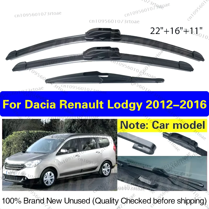 

Fit For Renault Dacia Lodgy 2012 2013 2014 2015 2016 Car Windshield Wiper Blades Front Rear Wiper Blades Soft Rubber Windscreen