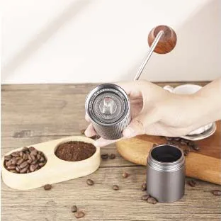 Custom High Quality Food Grade Aluminum Coffee Grinder Hand Cranked Small Metal Coffee Grinder