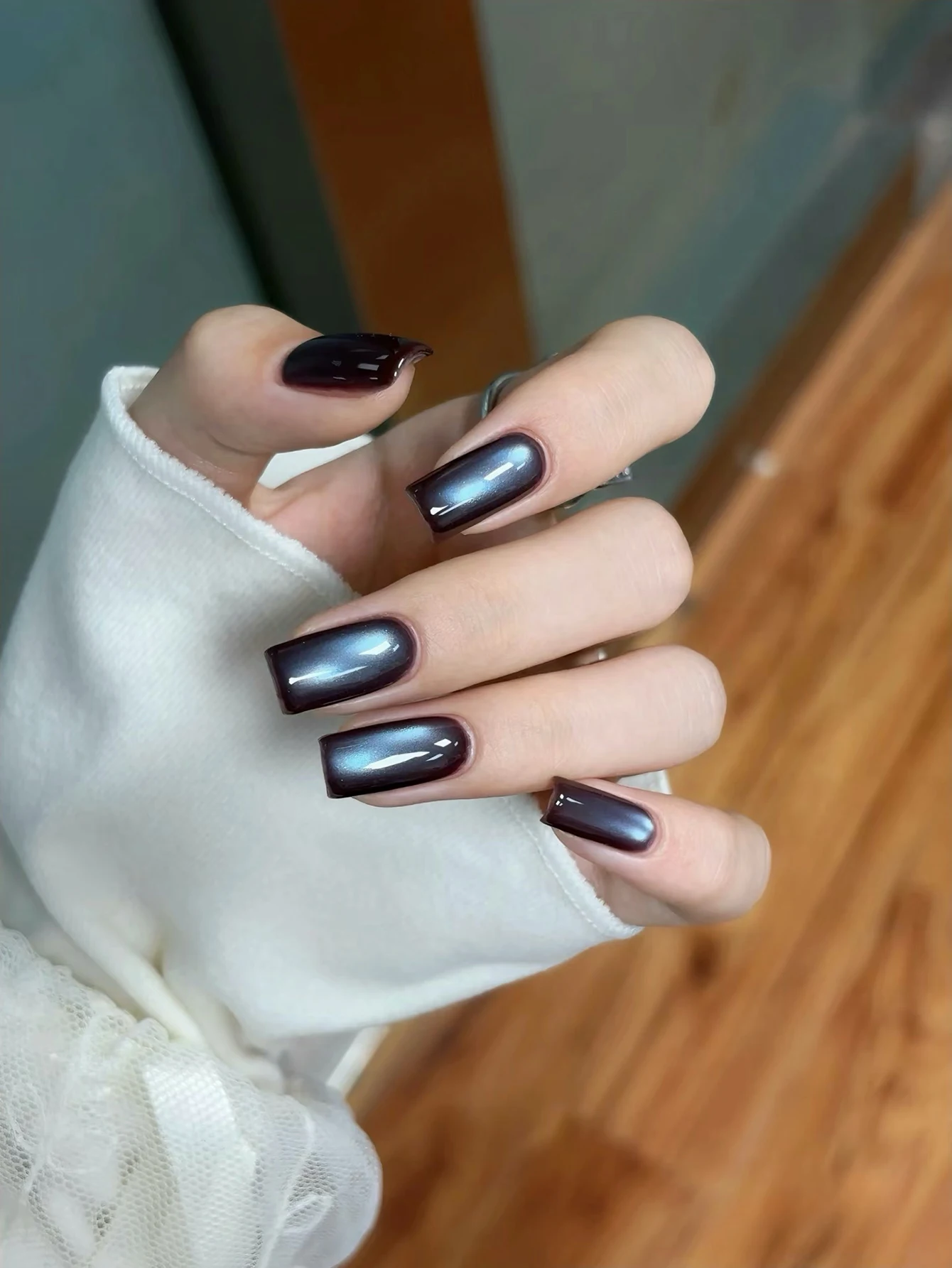 TC 10 ml bruin blauw kat ogen gel nagellak 2025 populaire sprankelende chocolade blauw licht glazen kraal nail art nagelbenodigdheden