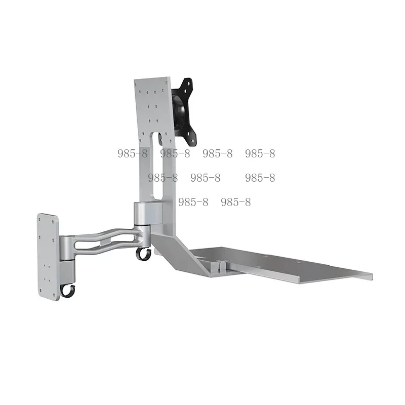 New Wall Mounted Full Sit Workstation Arm and Mount Keyboard Bracket Tray Monitor Stand