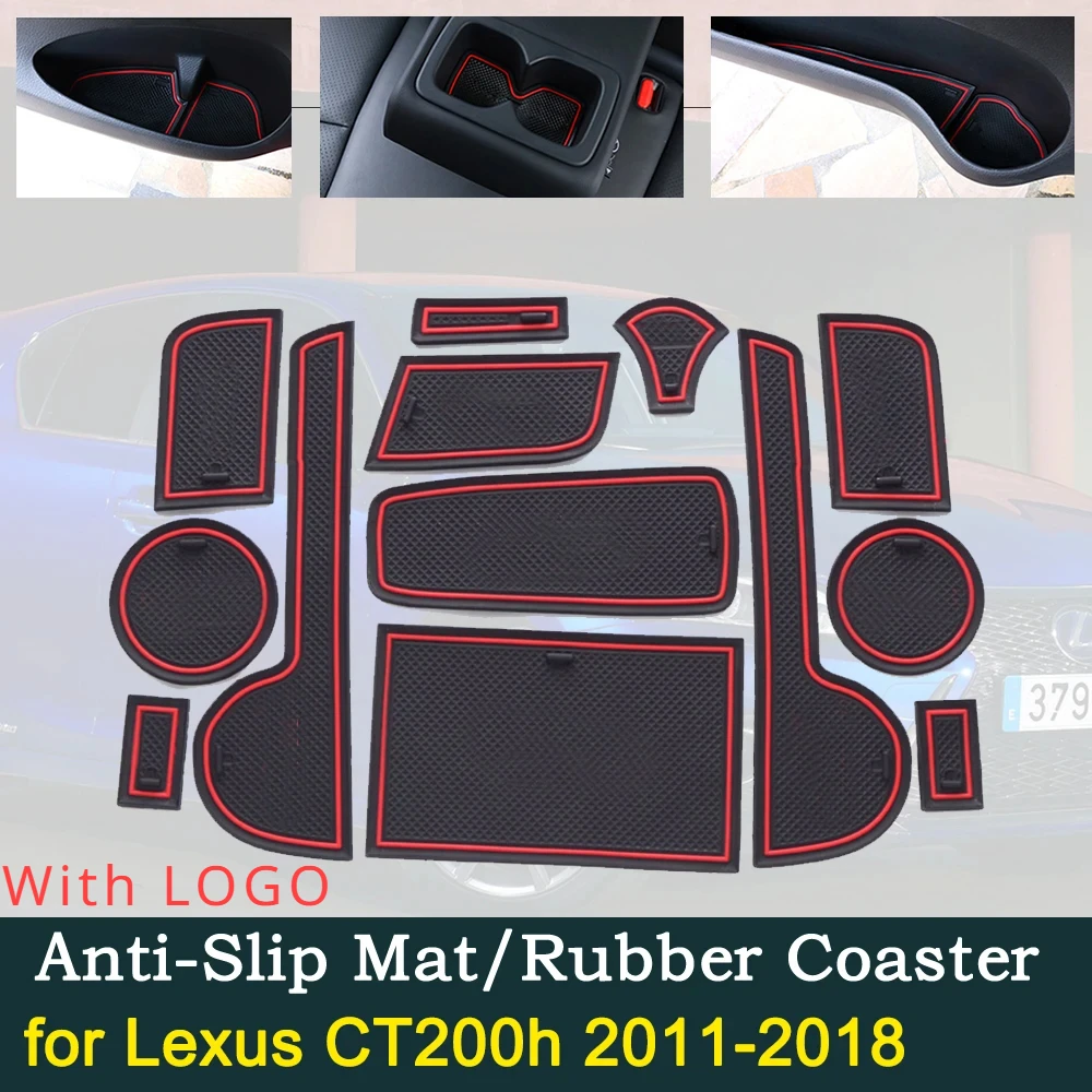 

Anti-slip Door Rubber Cup Cushion for Lexus CT200h 2011~2018 2014 2015 2016 2017 A10 for Lexus CT 200h Groove Mat Accessories