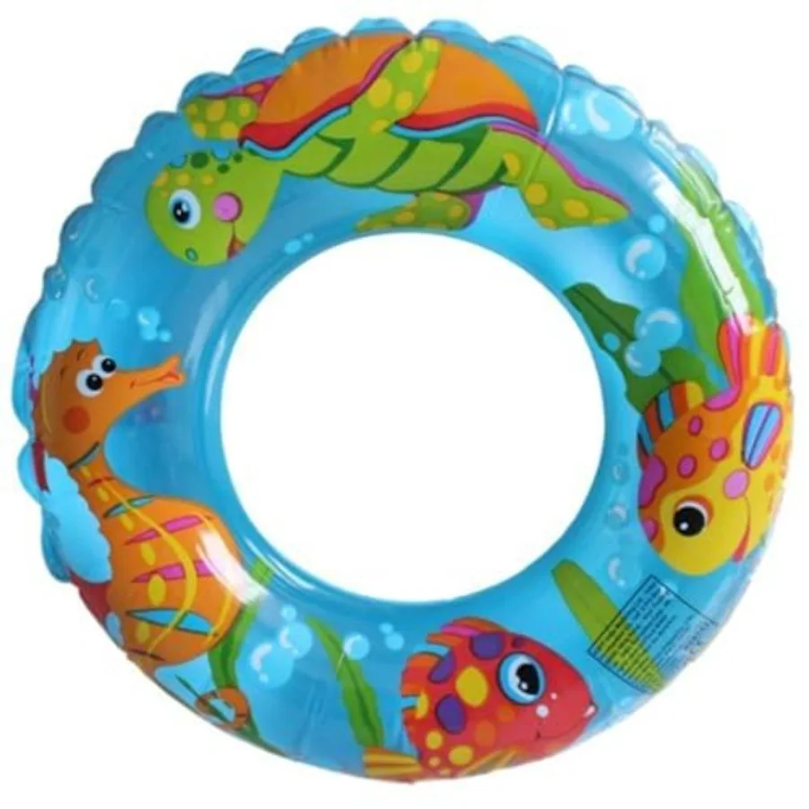 

24" Inflatable Transparent Ring Swim Tube #59242 - Color May Very - 2 Pack