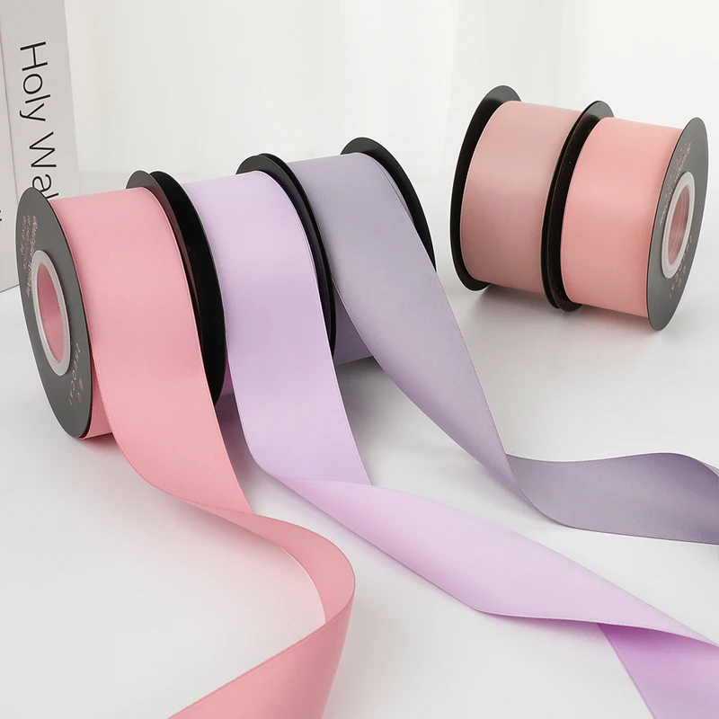 18 metros/rollo de 4cm, cinta de poliéster de seda de leche de doble cara, cintas decorativas para boda, envoltura de regalo, Material de ropa hecho a mano DIY