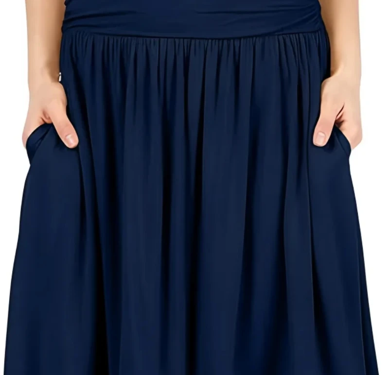 Jupe slim à poches plissées, décontractée et polyvalente, pour femmes européennes et américaines, nouvelle collection été