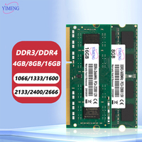 DDR3 DDR4 4GB 8GB 16GB Notebook Memory Ram PC4 1.2V 2133 2400 2666 3200Mhz PC3 1.5V 8500 10600 12800 Laptop SODIMM Memoria Ram