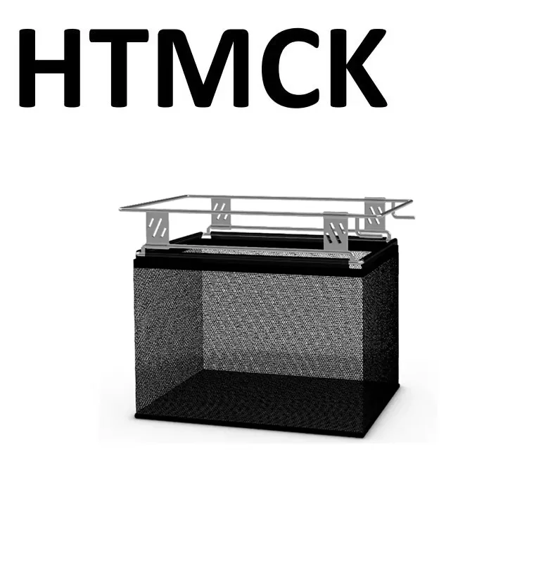 HTMCK Outdoor Under Table Drawer Storage Basket, No Drill Hidden Pull-out Mesh Organizer