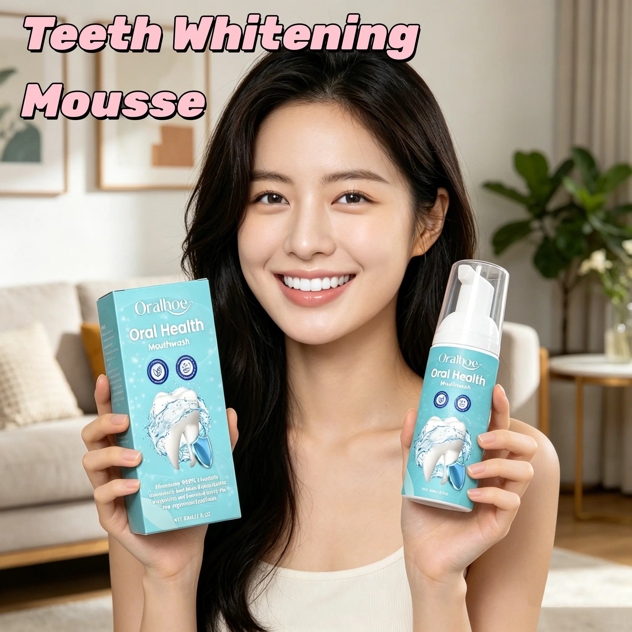 Teeth Whitening Mousse - Diş Beyazlatıcı Köpük, Nazik Derinlemesine Temizlik,