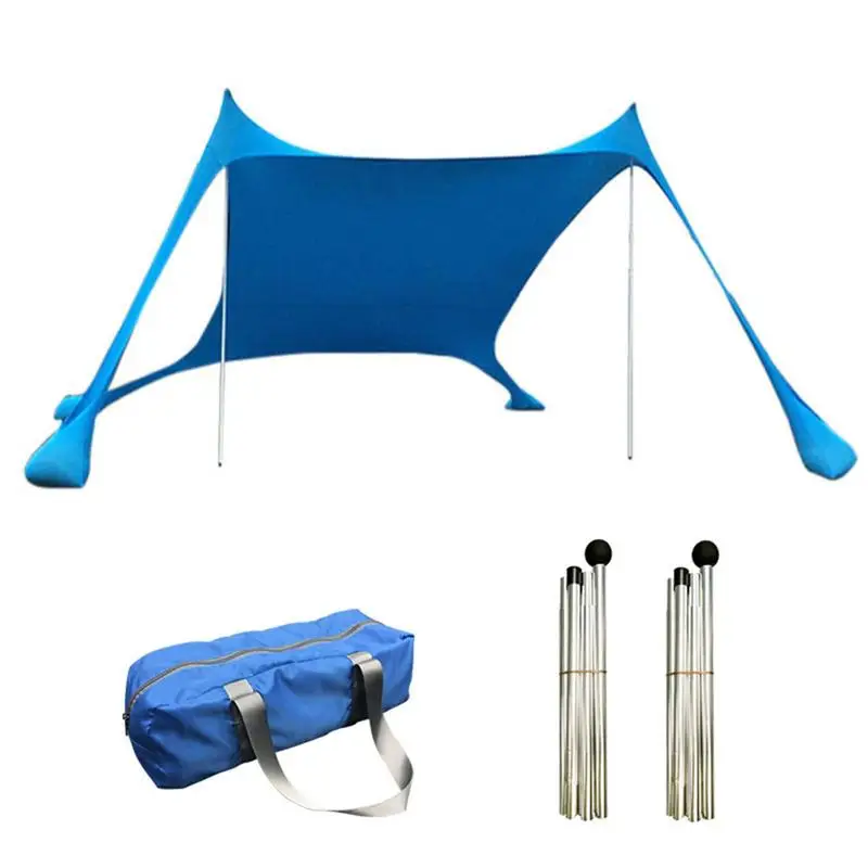 Strand Luifel Grote Strand Zonnescherm Tent Uv Draagbare Strand Sluiter Winddicht Terras Schaduw Luifel Buiten Schaduw Voor Strand Camping