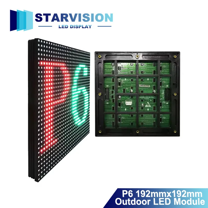 192x192mm P6 Outdoor Full Color LED Module Waterproof High Brightness for Advertising Wall