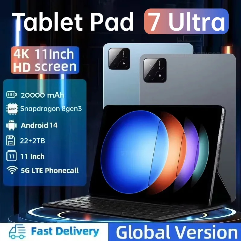 �y�Z�[�����z2026�N�V�^�I���W�i��Pad 7S Pro Ultra�^�u���b�g 22GB+2TB Snapdragon8 Gen 3 11�C���` Android 14 5G �f���A��SIM HD 4K WiFi GPS �^�u���b�gPC
