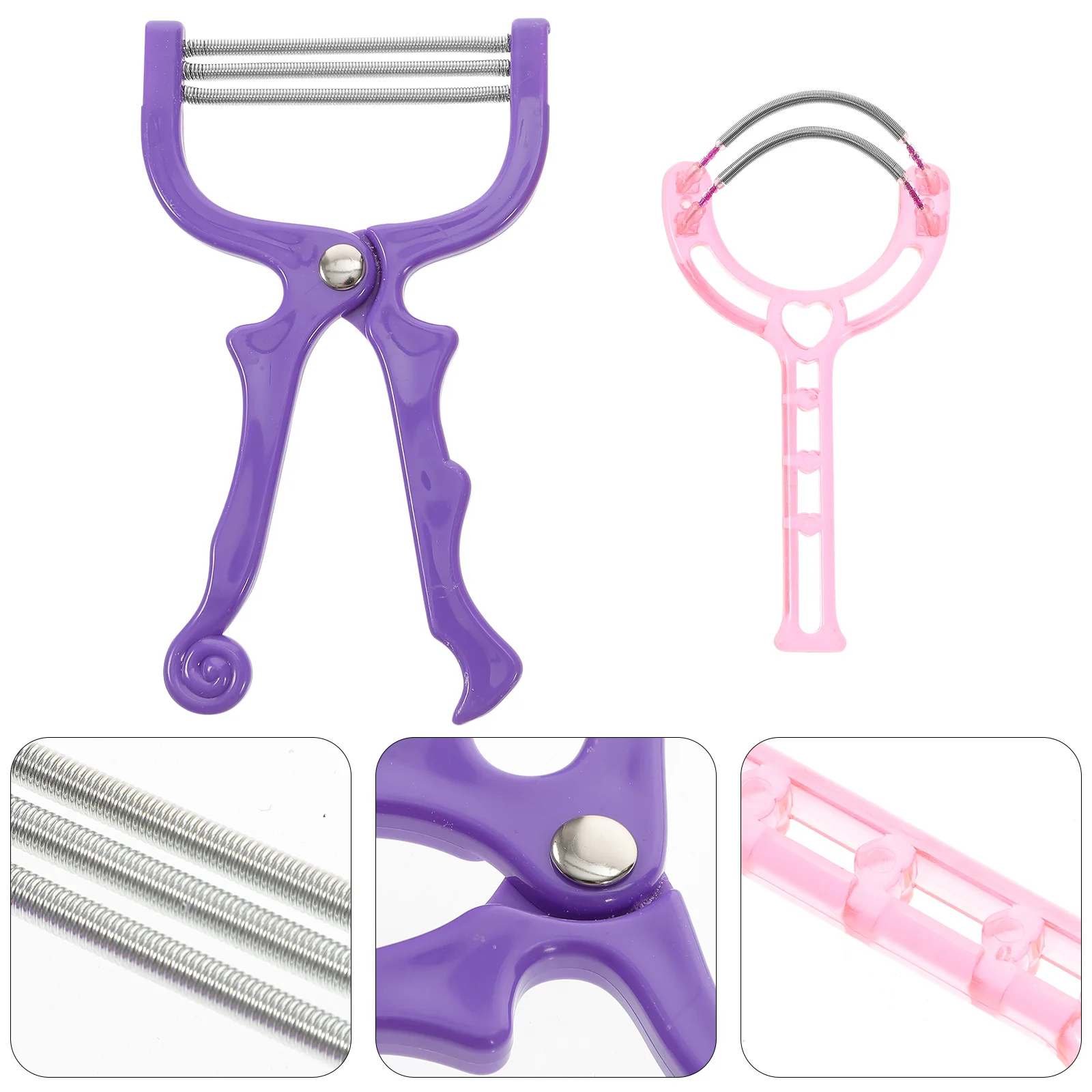 2 Pcs Facial Hair Remover Mini Face Spring Removal Cream Device Removers Tools Threading