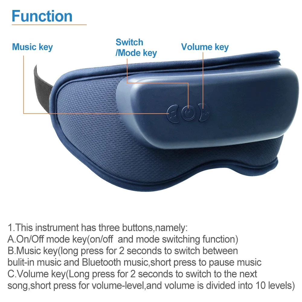 Eye Massager With Heat Smart Airbag Vibration Eye Care Hot Compress Music Eye Massage Relaxation Fatigue