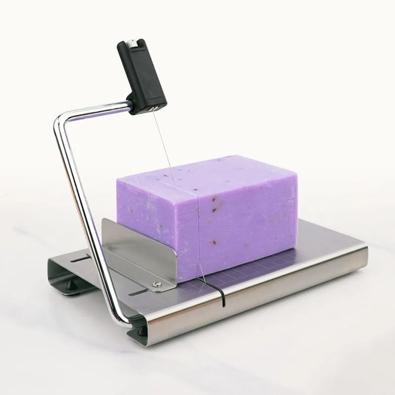 Handmade Soap Cutter Tool Cheese Butter Slicer Soap Cutting Board Slicing Device Adjustable Thickness with Scale soap making kit