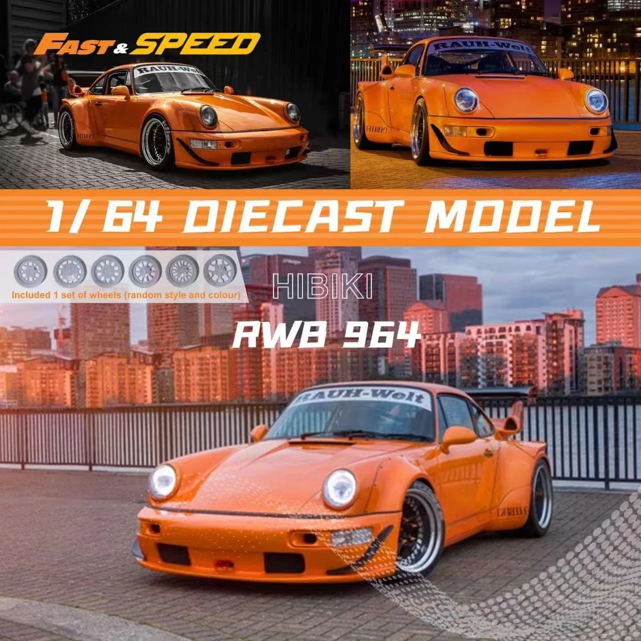 Fast Speed FS 1:64 Rauh-Welt RWB 964 Diecast Model Car