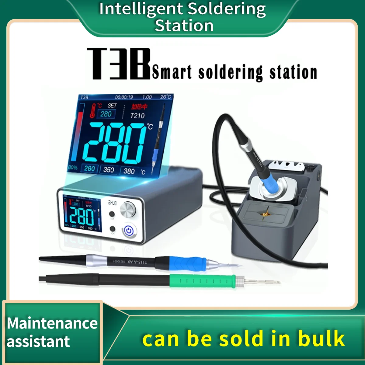 JCID AIXUN T3B Intelligent Soldering Station With T115/T210 Series Handle Welding Iron Tips Electric Set For SMD BGA Repair Tool