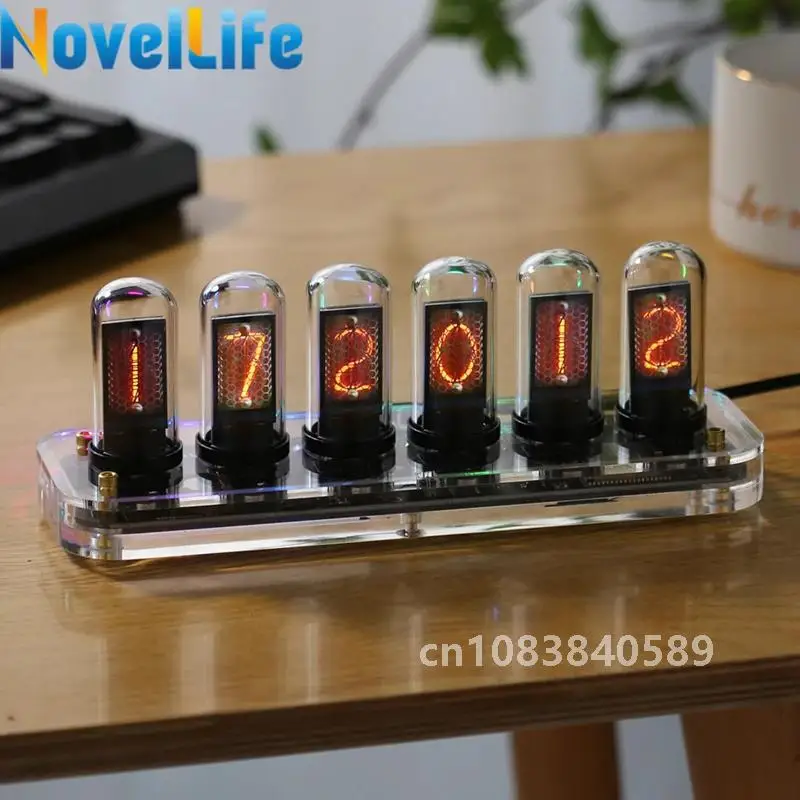 NovelLife SE Nixie Tube Clock Kit Digital Calendar Stopwatch Time Photo Display Gesture Control Creative Desk Decoration Gifts