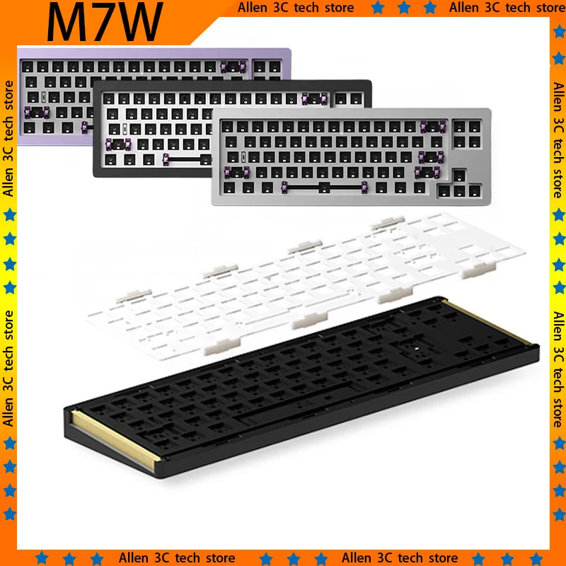 Akko MONSGEEK M7W Mechanical Keyboard Kits Wireless Tri-Mode Aluminum Alloy CNC Hot Swap RGB Backlight Gamer PC Gaming Keyboard