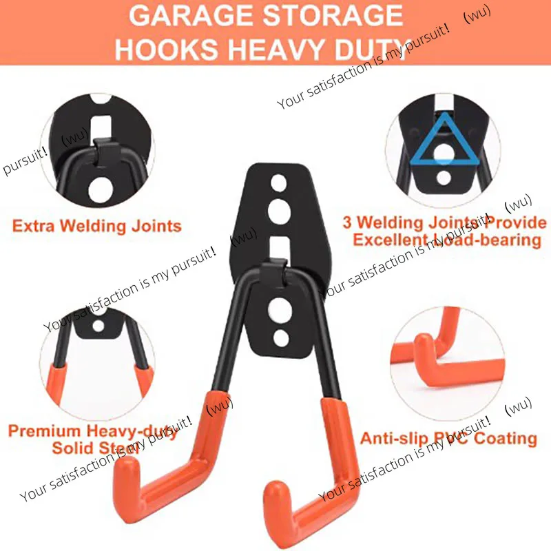 ZOCI-5 Size Heavy Duty Metal Hook Garage Organizer Wall Mount Anti-slip  Storage Hook For Ladders Garden Tool