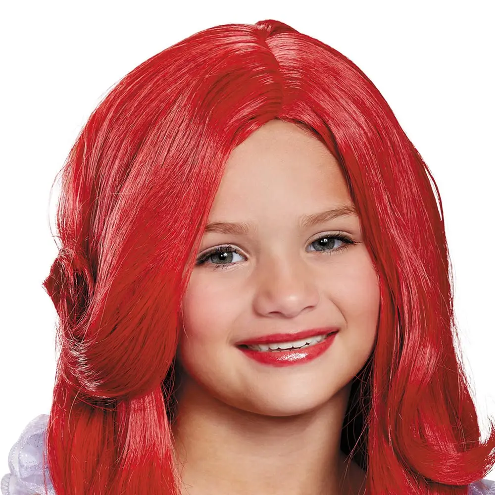 Księżniczka Ariel Mała Syrenka Peruka dziewczęca Długa kręcona czerwona peruka dla kobiet Postacie Halloween Cosplay Peruki — zdjęcie 3