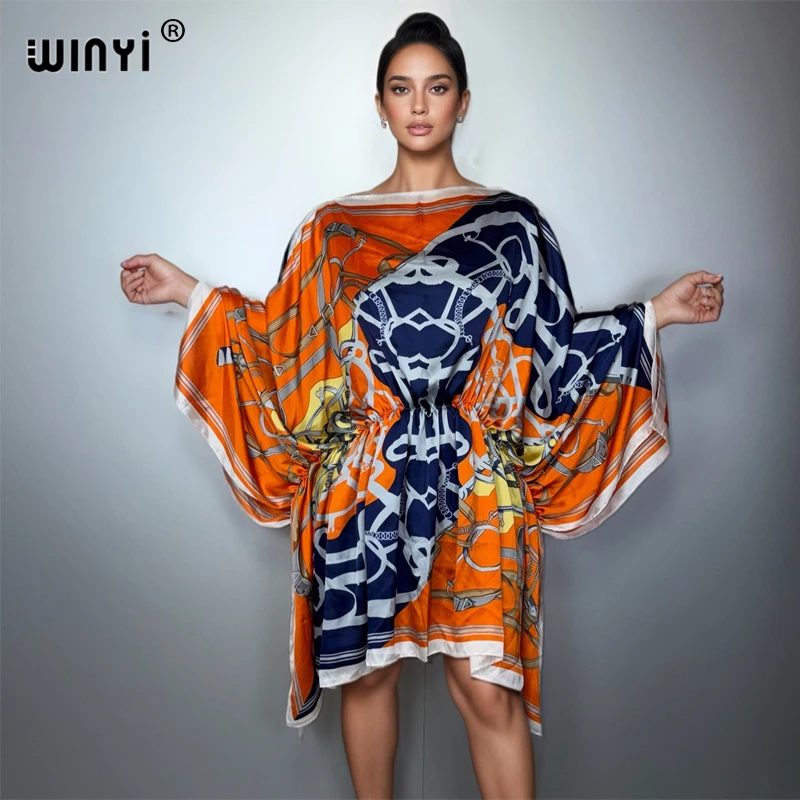 

Платье WINYI в стиле бохо для женщин, летняя мода, вечернее платье для вечеринок, пляжная одежда, африканский кафтан, элегантное пляжное платье для отпуска.