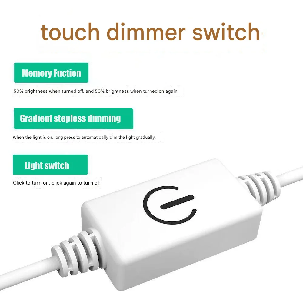 USB LED Strip Light Touch Sensing 5V 2835 LED Flexible Lights Tape Ribbon Backlight For Room Cabinet Lighting Mirror Brightening