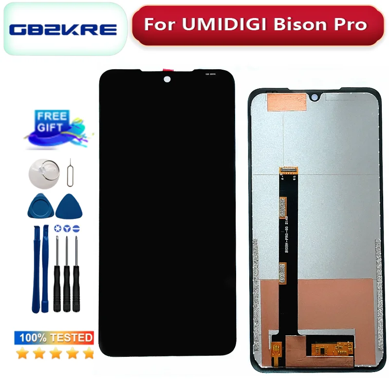 

Original 6.3" UMIDIGI Bison PRO LCD Display+Touch Screen 100% Original BisonPro 2021LCD Digitizer Glass Panel Replacement +TOOLS