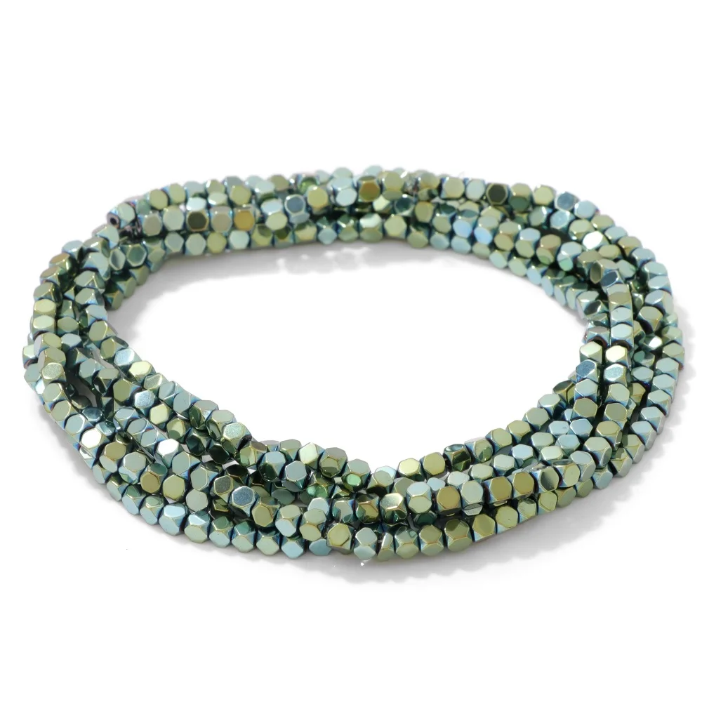 Natural Colorful Hematite Stone Bead 2.5-3MM Faceted Square Cube Loose Spacer Bead For Jewelry Making DIY Bracelet Necklace 40CM image 3