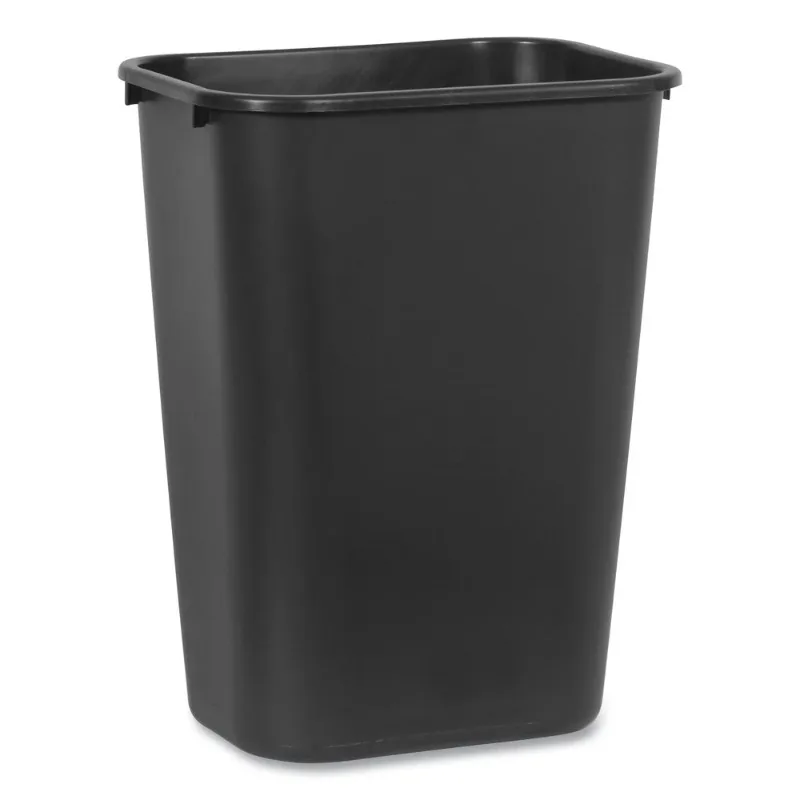 

10.25 Gallon Plastic Office Trash Can, Black