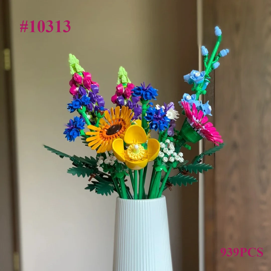 

Lush Bouquet 10313 Building Blocks Sets Compatible with Legoed Particles Suitable for Christmas Gifts 939 Pieces