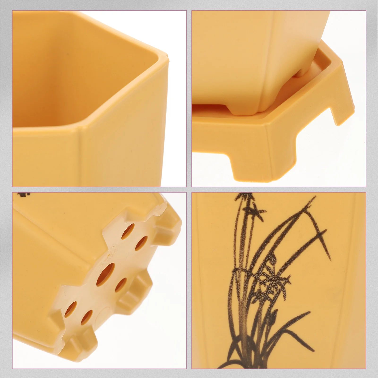 

2pcs Orchid Flower Pots Plastic Planting Pots For Indoor Plants Household Flowerpots Rounded Drainage Efficient Gardening