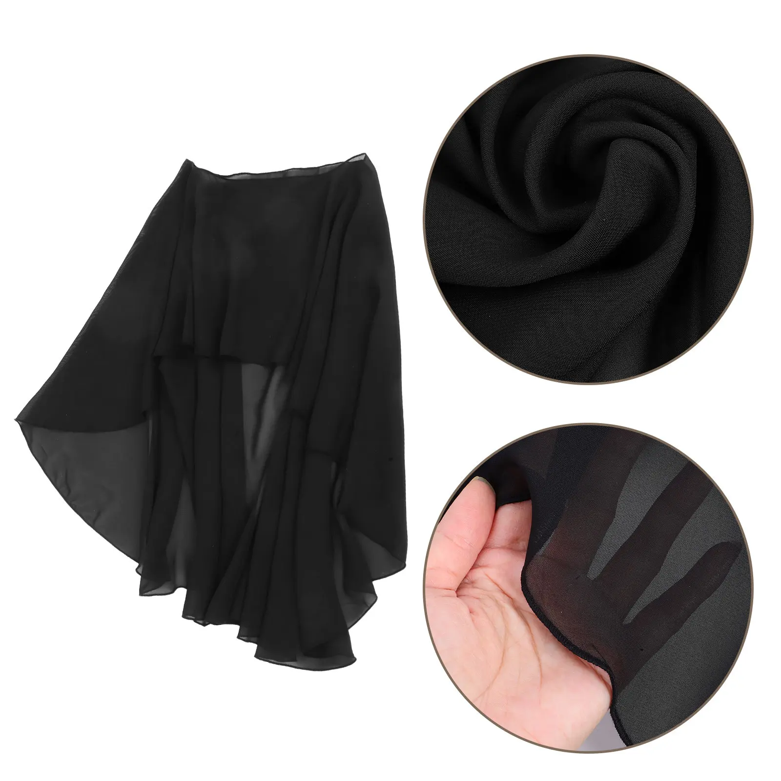 

Evening Dress Capelets Lightweight Polyester Black Solid Color Pullover Cape Elegant Cover Up Summer Wedding Outdoor Evening