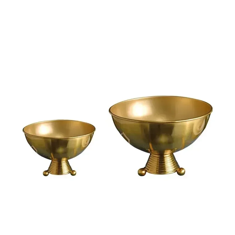 

Metal Flower Pot Golden Bowl Vase Arrangement Handicraft Ornament Retro Storage Tray Home Decoration Succulent Planter