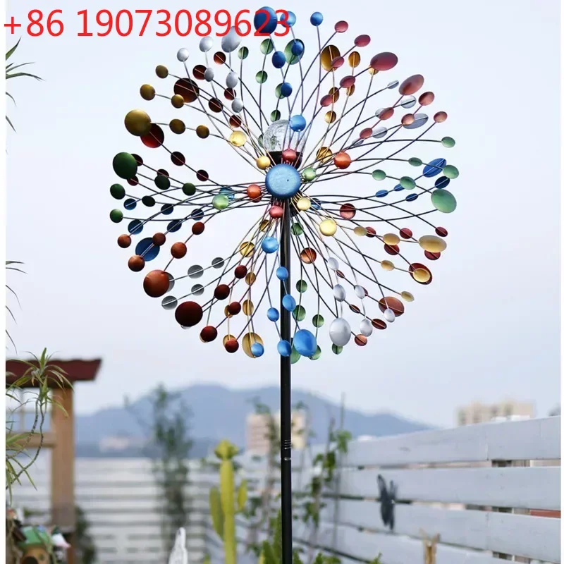 

Очаровательный двор Подсолнух Ветряная мельница Яркий железный художественный спиннер с ручной росписью