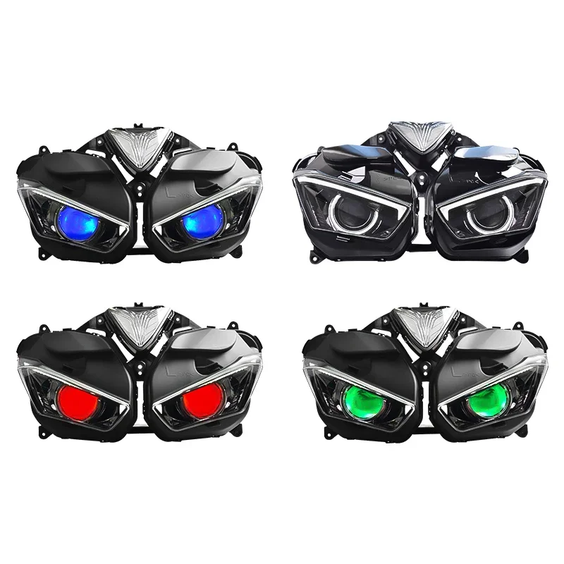 Motorcycle Lighting Systems Demon Eyes Design Dual High Low Beam Led Motorcycle Headlight Auxiliary Led Lights