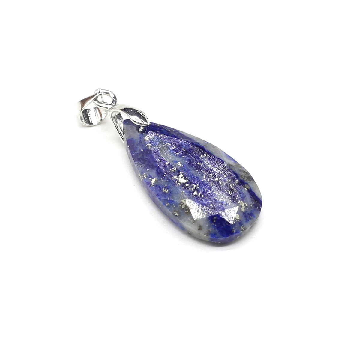 Reiki Healing Natural Stone Aquamarine Lapis lazuli Pendants Jewelry Making DIY Necklace Earring Accessories Charm Gift 13x25mm