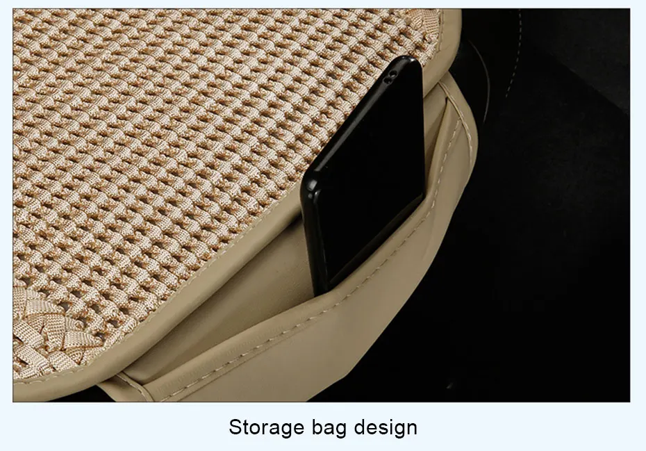 SEAMETAL Sommer Auto Sitz Abdeckung Atmungs Eis Seide Universal Vorne Hinten Sitzkissen Pad Matte Schutz Auto Innen Zubehör – Detail 9