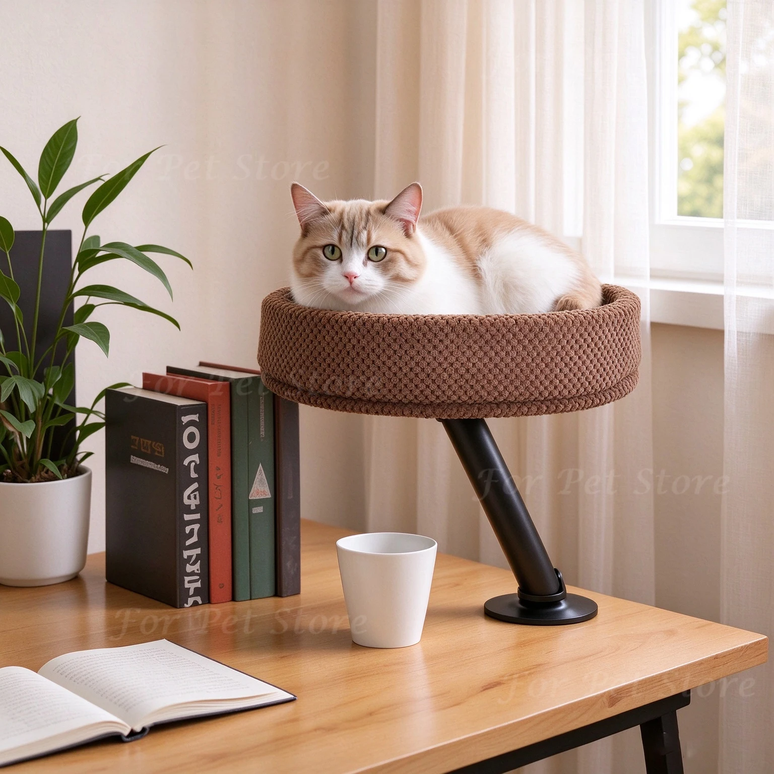 Hanging Bed Desk  Perch Window Mount Office Table Climbing Shelf Rest Platform Floating Cat Climbing Frame sketchy
