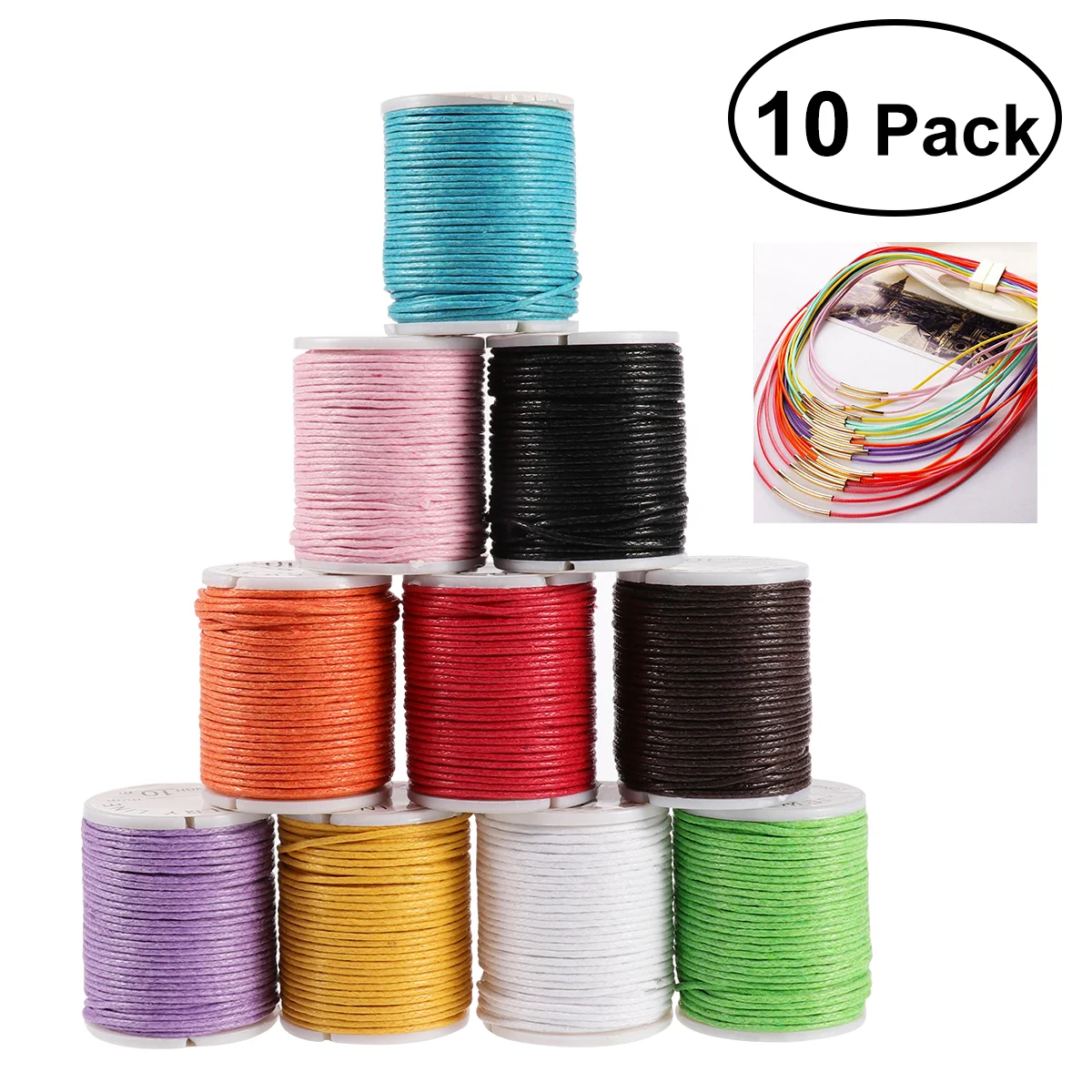 

Macrame Linen Thread Pink Beads Bracelet Making Kit Waxed Cotton Cord 1mm Necklace