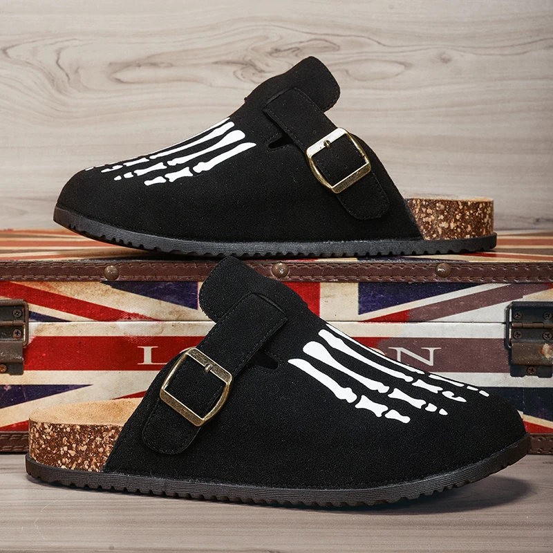 Nouvelles pantoufles à boucle ronde pour hommes et femmes, design semi-fermé, pantoufles rétro attrayantes et polyvalentes, tendance, faciles à mettre et à enlever, parfaites pour sortir, pantoufles à la mode, pantoufles décontractées pour la maison, adaptées à toutes les saisons, style unisexe