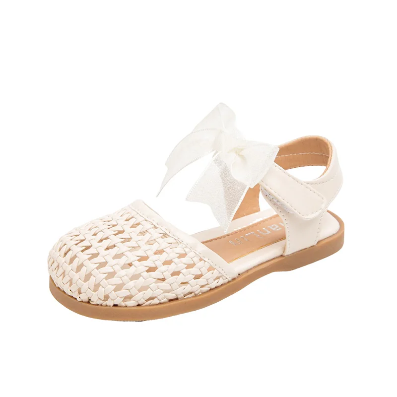 

Fashion Girl Shoes Summer New Kids Sandals Soft Soled Handmade Woven Sandals Anti Slip Child Beach Shoe Simple Girls Sandals