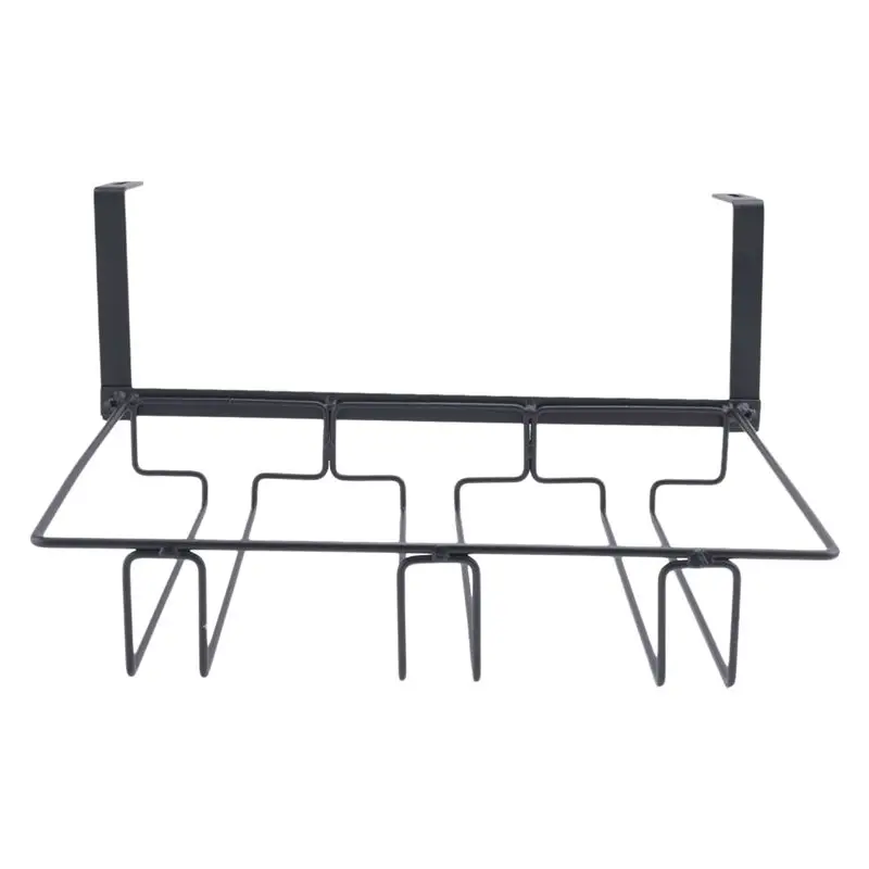 A84E-Wine Glass Rack Under Cabinet,3 Rows Hanging Stemware Rack Metal Glasses Holder Storage Hanger For Kitchen,Bar,Etc