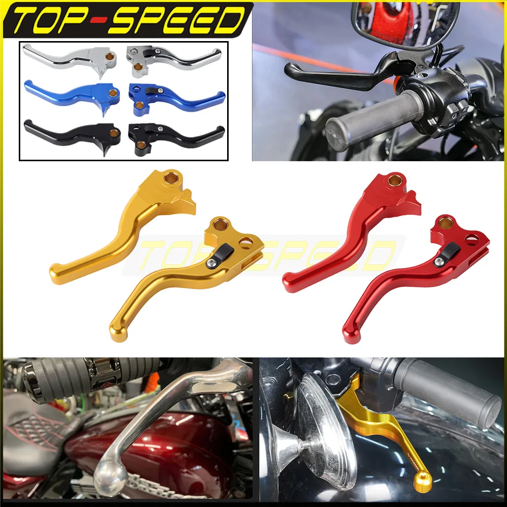 

New Motorcycle Gold Brake Clutch Lever For Harley Softail Slim Special FLSTN/I Springer Classic CVO FXSTSSE Standard 1996-2014