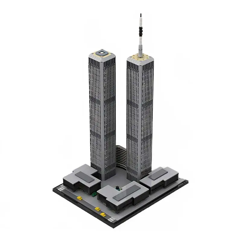 MOC-122768 World Trade Center Building Blocks Urban Landmark Skyline Model Technology Bricks Toys Children's Birthday Gift